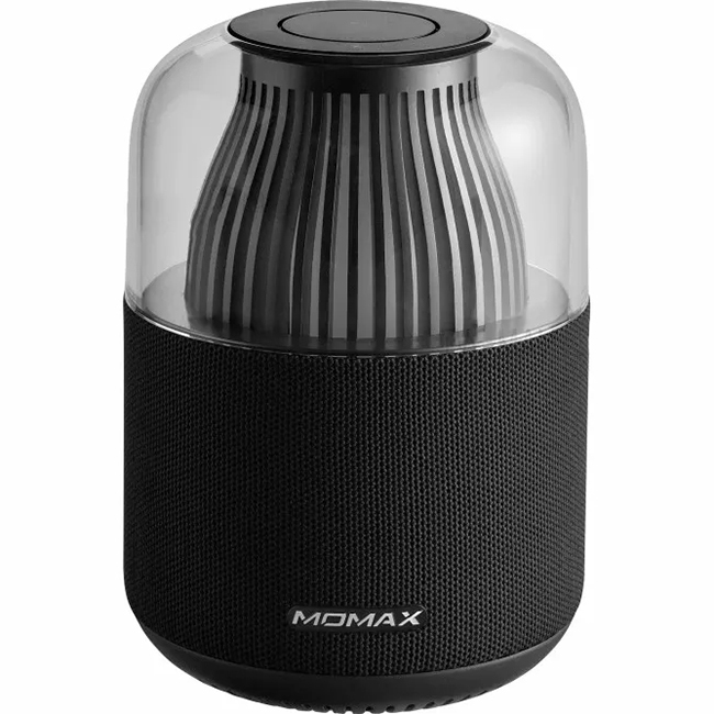 Аудиоколонка с подсветкой Momax Space True Wireless 360