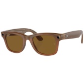 Умные очки Ray-Ban Wayfarer, карамельная оправа, Поляризационные: Коричневые линзы, M