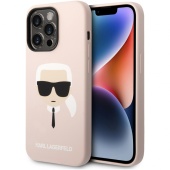Чехол iPhone 14 Pro Накладка Силикон Karl Lagerfeld Liquid Silicone Karl's Head Hard
