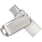 Флешка SanDisk Ultra Dual Drive Luxe, USB + USB-C, 128 Gb