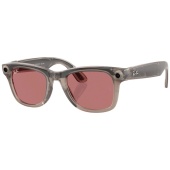 Умные очки Ray-Ban Wayfarer, каменная оправа, Фотохром: Прозрачные - Арбузно‑Красные, L
