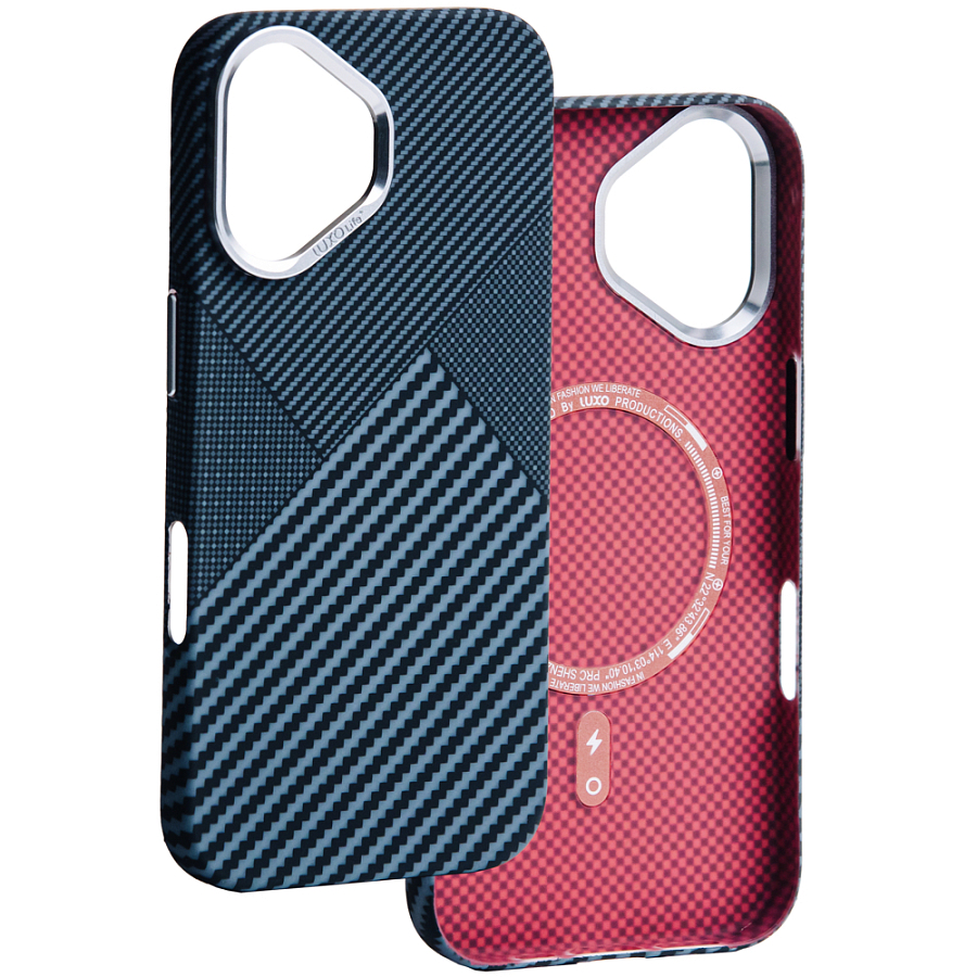 Чехол Luxo Carbon Series для iPhone 16 Магнитный (с MagSafe)